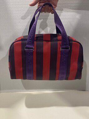 RARE Vintage Y2K Lacoste Vertical Striped Bowling Bag Handbag